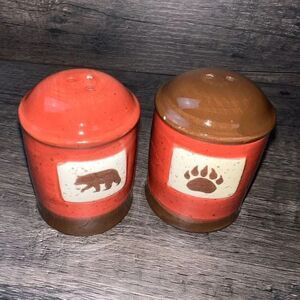 Young’s Inc Bear Paw Lake House Salt & Pepper Shakers